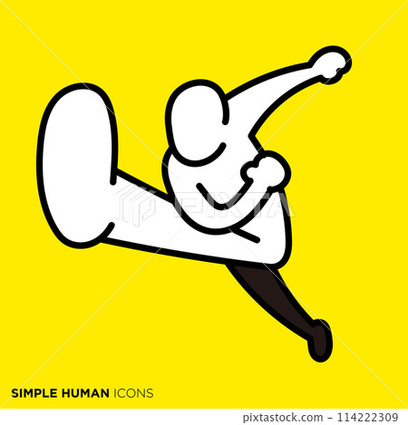 Simple human icon series, person shooting Simple human icon series, person shooting 114222309