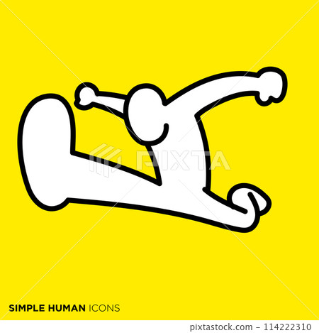 簡單的人類圖標系列，跳過的人 114222310