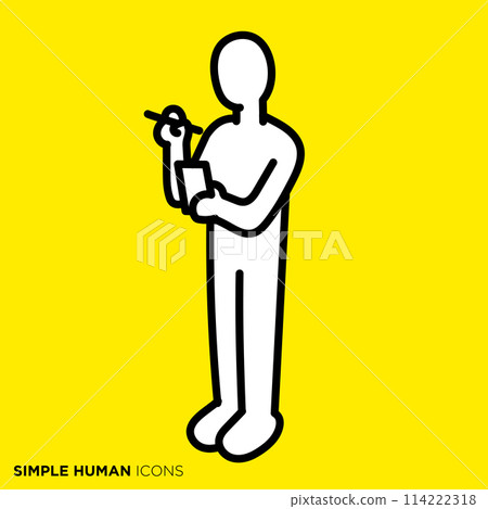 簡單的人類圖示系列,記筆記的人 簡單的人類圖示系列,記筆記的人 114222318