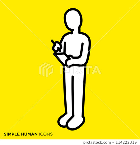 簡單的人類圖示系列,記筆記的人 簡單的人類圖示系列,記筆記的人 114222319