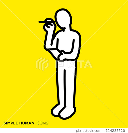 簡單的人體圖示系列,人們在記筆記時擔心 簡單的人體圖示系列,人們在記筆記時擔心 114222320