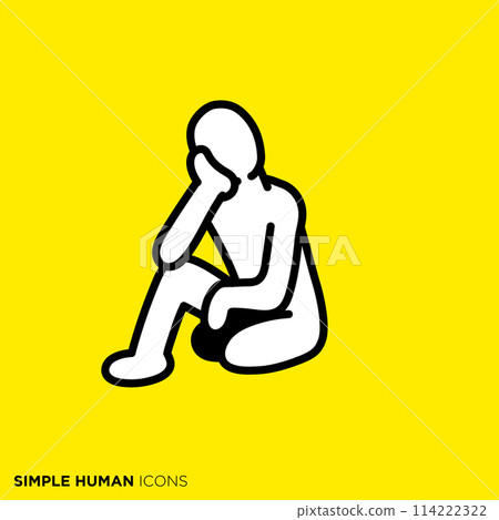 Simple human icon series, infatuated person 114222322