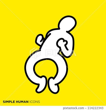 Simple human icon series, people who are overjoyed 114222343