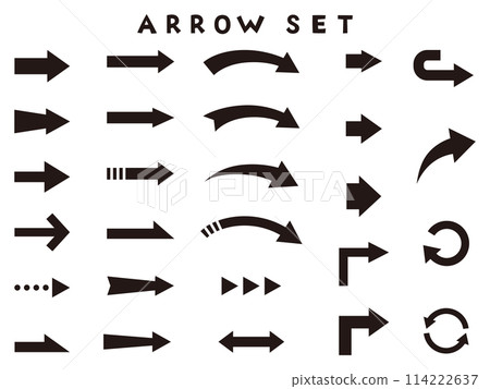 向量圖組的箭頭。 Heckler，圖標，簡單 114222637