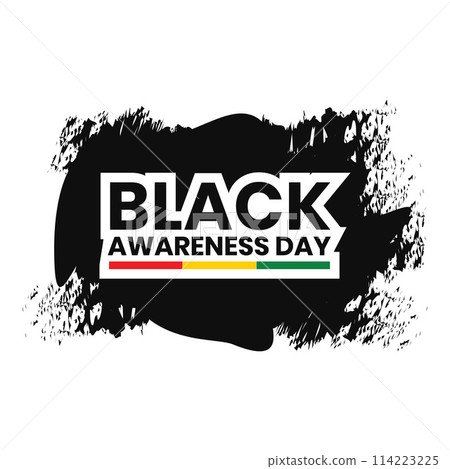 Black awareness day greeting poster . Vector illustration 114223225
