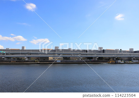 隅田川風景、首都高速環線和都營白須東公寓【荒川區 - 東京都墨田區】 隅田川風景、首都高速環線和都營白須東公寓【荒川區 - 東京都墨田區】 114223504