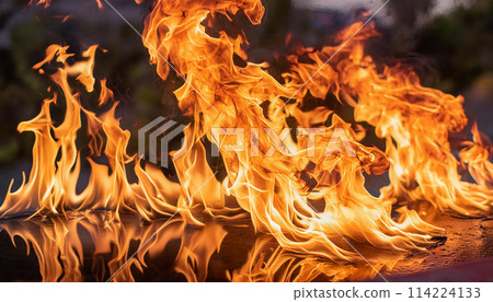 AI-generated illustration | Burning scorching flame image | Fire image 114224133
