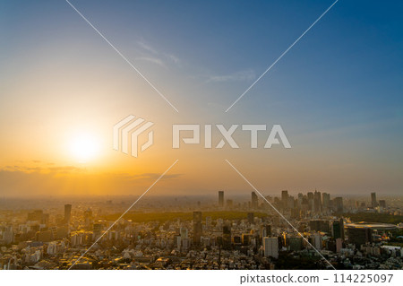 [Tokyo] A big city at dusk 114225097