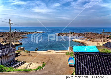 Post-disaster Wajima port at high tide Post-disaster Wajima port at high tide 114226432