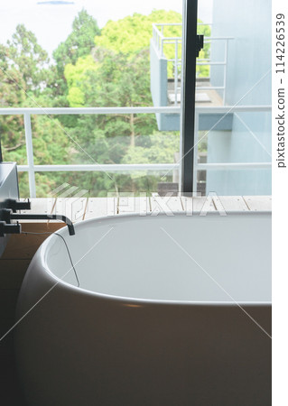 Luxury hotel bathtub, white Luxury hotel bathtub, white 114226539