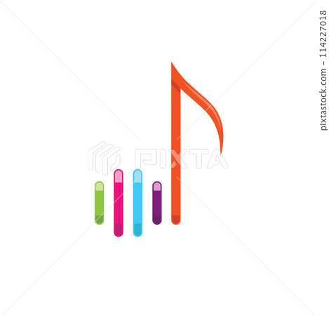 quaver music note icon vector element concept design 114227018