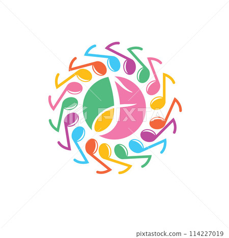 quaver music note icon vector element concept design 114227019