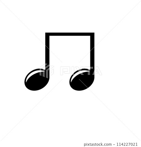 black beem note music  icon vector element design template 114227021