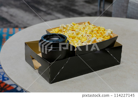 Cinema popcorn and coffee Cinema popcorn and coffee 114227145