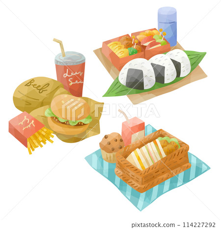 野餐午餐盒插圖集 114227292