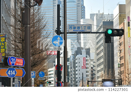 Traffic lights Nishi-Shinjuku 1-chome Traffic lights Nishi-Shinjuku 1-chome 114227301