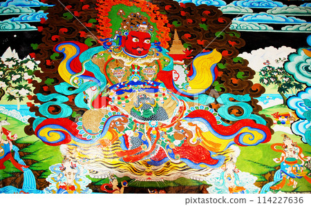China Yunnan Province Deqin County East Bamboo Lin Temple Buddhist Painting Thangka 114227636