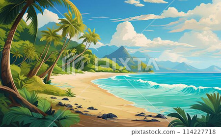 受熱帶海灘啟發的風景 受熱帶海灘啟發的風景 114227718