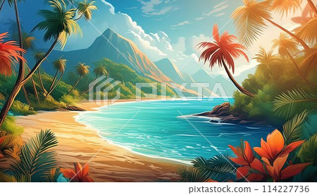 受熱帶海灘啟發的風景 受熱帶海灘啟發的風景 114227736