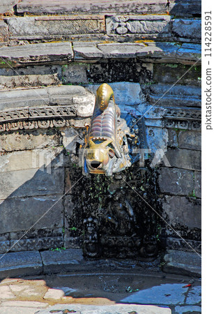 Nepal Bhaktapur King's Bath Sundari Chalk Golden Faucet Nepal Bhaktapur King's Bath Sundari Chalk Golden Faucet 114228591