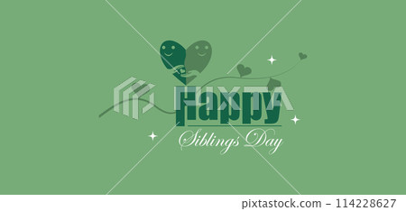 Celebrate Sibling Day with Stunning Illustration Celebrate Sibling Day with Stunning Illustration 114228627