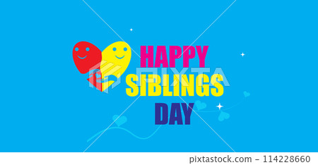 Celebrate Sibling Day with Stunning Illustration Celebrate Sibling Day with Stunning Illustration 114228660