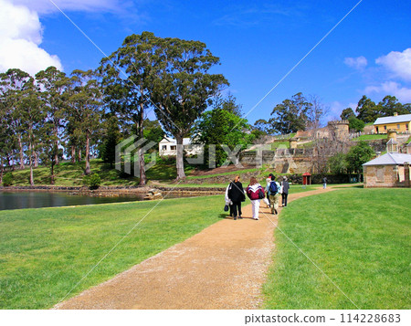 Australia, Tasmania, Port Arthur, Convict Ruins, heading towards Chapman Street 114228683