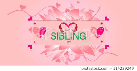 Celebrate Stunning Illustration Design for Siblings Day 114229249