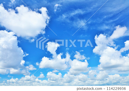 Summer blue sky and clouds Summer blue sky and clouds 114229936