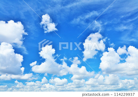 Summer blue sky and clouds Summer blue sky and clouds 114229937
