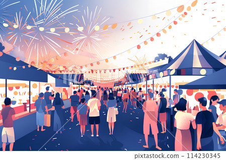 夏季節日和煙花 114230345