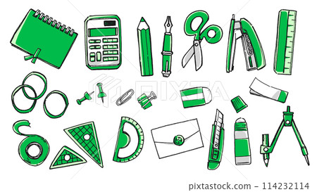 Green Stationery Set 114232114