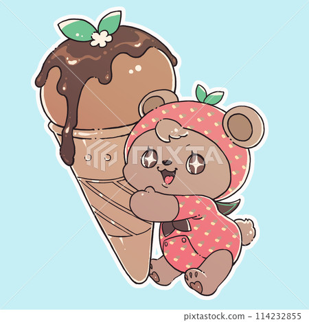 Corn Chocolate Ice Cream Bear Corn Chocolate Ice Cream Bear 114232855