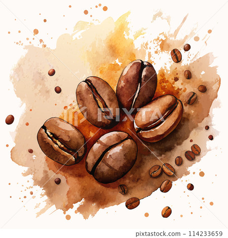 A close up of coffee beans. Concept of freshness and natural beauty 114233659