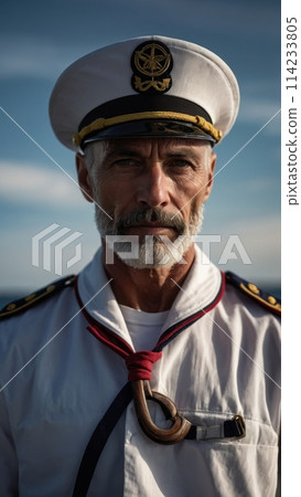 Portrait of the captain. Postcard for Sailor's Day. 114233805