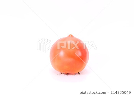 明亮背景中的一整個中等大小的番茄 114235049