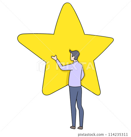 Social media ratings are marked with a favorite star 114235311