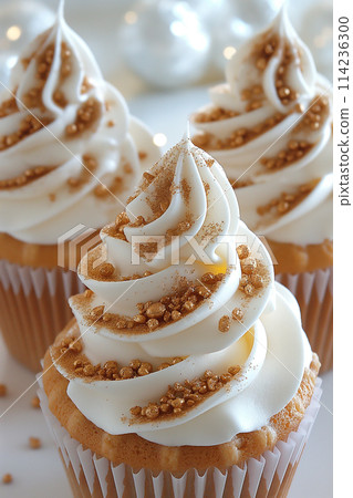 A single scoop of vanilla ice cream on a waffle cone. 114236300