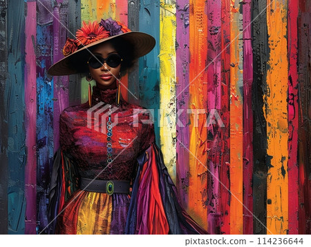 Fashion illustration showcasing avant-garde designs Fashion illustration showcasing avant-garde designs 114236644