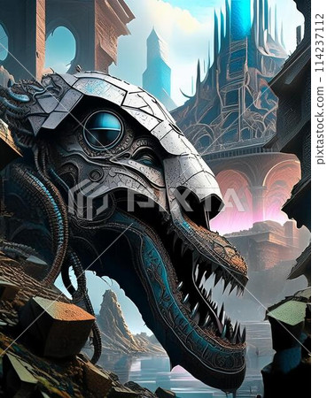 某個星球上生活著一個未知怪物的世界。 114237112