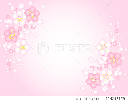 Pink cute cherry blossom gorgeous frame background material Pink cute cherry blossom gorgeous frame background material 114237159