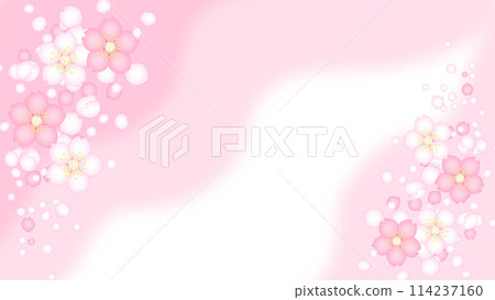 Pink cute cherry blossom gorgeous frame background material Pink cute cherry blossom gorgeous frame background material 114237160