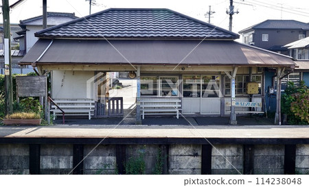 Scenery of the premises of Ama-Yuki Station on the Kominato Railway 114238048