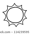 sun. hand drawn doodle line icon. 114239595