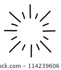 sun. hand drawn doodle line icon. 114239606
