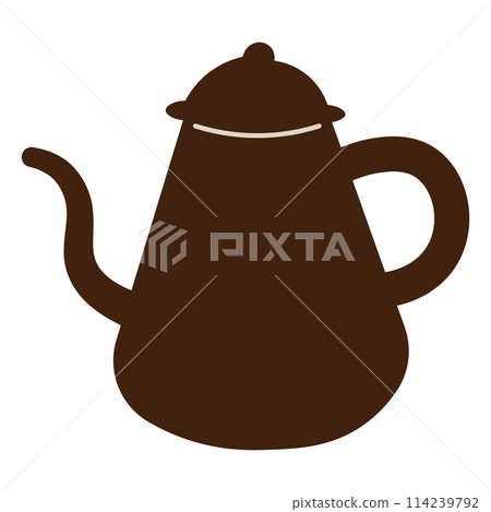 Teapot icon silhouette 114239792