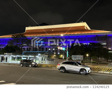 Illuminated Taipei Main Station in Taiwan Illuminated Taipei Main Station in Taiwan 114240125