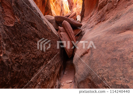 Narrow Path Rock Formations in Fiery Furnace 114240440