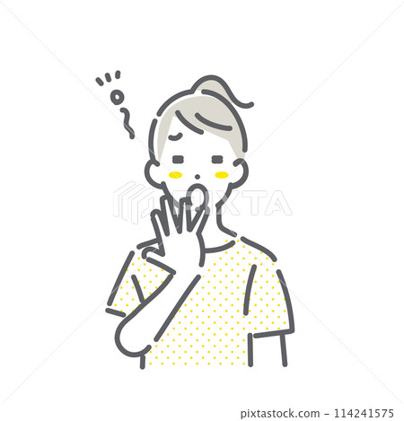經前症候群症狀 PMS 簡單時尚的線條畫插圖 經前症候群症狀 PMS 簡單時尚的線條畫插圖 114241575