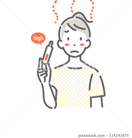 經前症候群症狀 PMS 簡單時尚的線條畫插圖 經前症候群症狀 PMS 簡單時尚的線條畫插圖 114241675